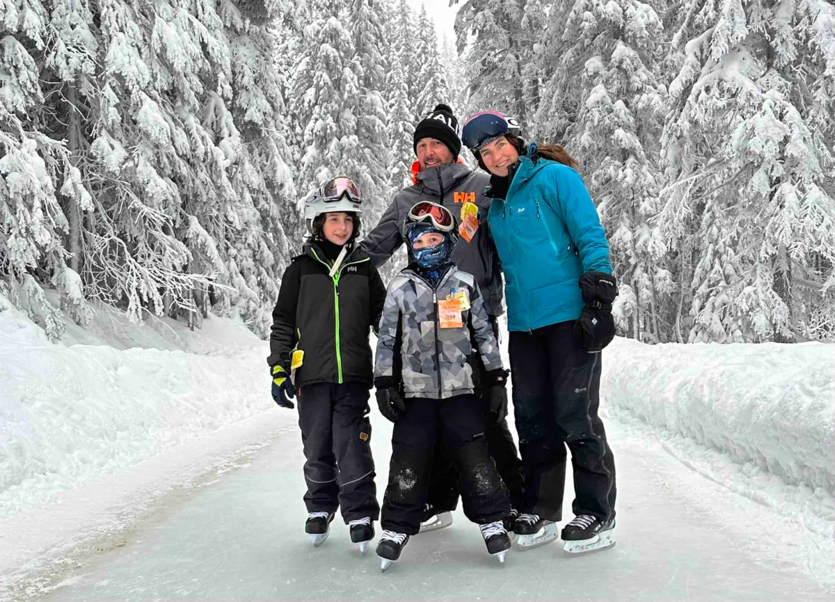 Everything Zermatt owners and family on ice skates